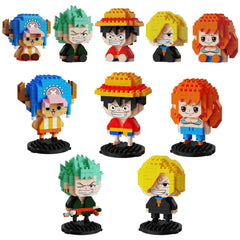 JESGO 5 pirate figures mini headz pose for desk display and collectability.