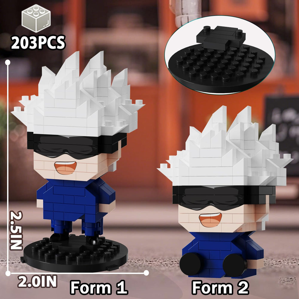 JESGO realistic design assembly showcases lifelike JJK characters in brick form.