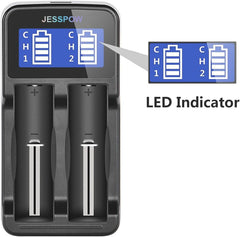 JESSPOW 18500 battery compatibility note: not suitable for 18650 devices.