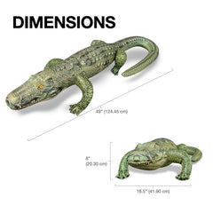Jet Creations inflatable alligator close-up showing realistic texture for safari-themed props