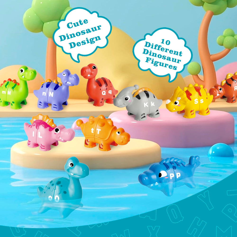 Jetbotell colorfully illustrated alphabet dinosaurs support letter learning during fun playtime.