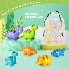 Jetbotell drawstring bag keeps dino toys organized after exciting play sessions