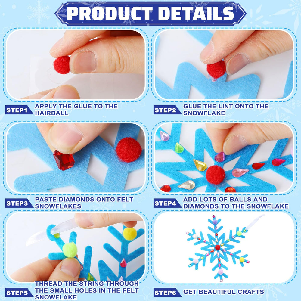 Jetec acrylic diamonds detail adds sparkle to handmade snowflake designs