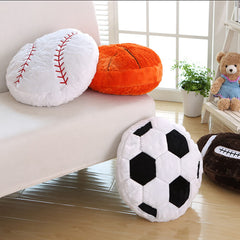Jetec basketball pillow with embroidered detail enhances playful, sports-themed room decor.