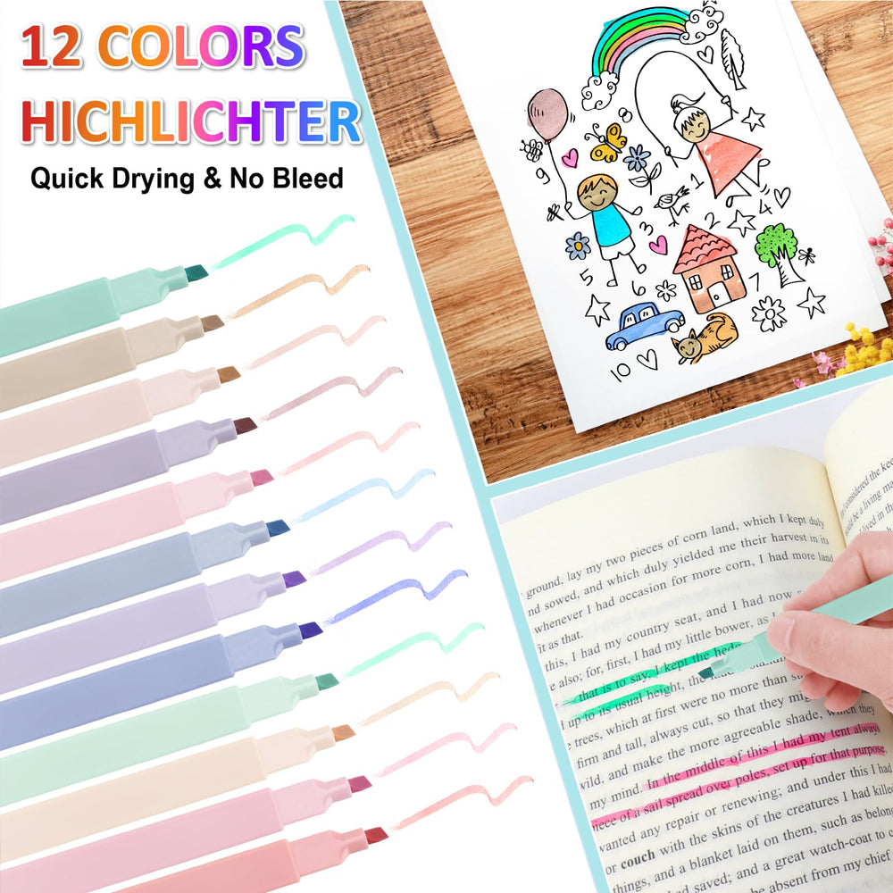 Six-color retractable ballpoint pen set for colorful notes