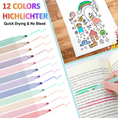 Six-color retractable ballpoint pen set for colorful notes