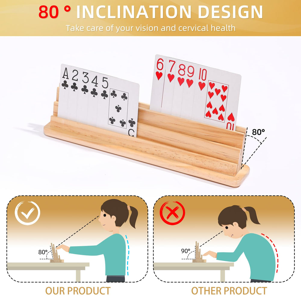 JFMkaer card holder made from high-quality pine wood with smooth edges