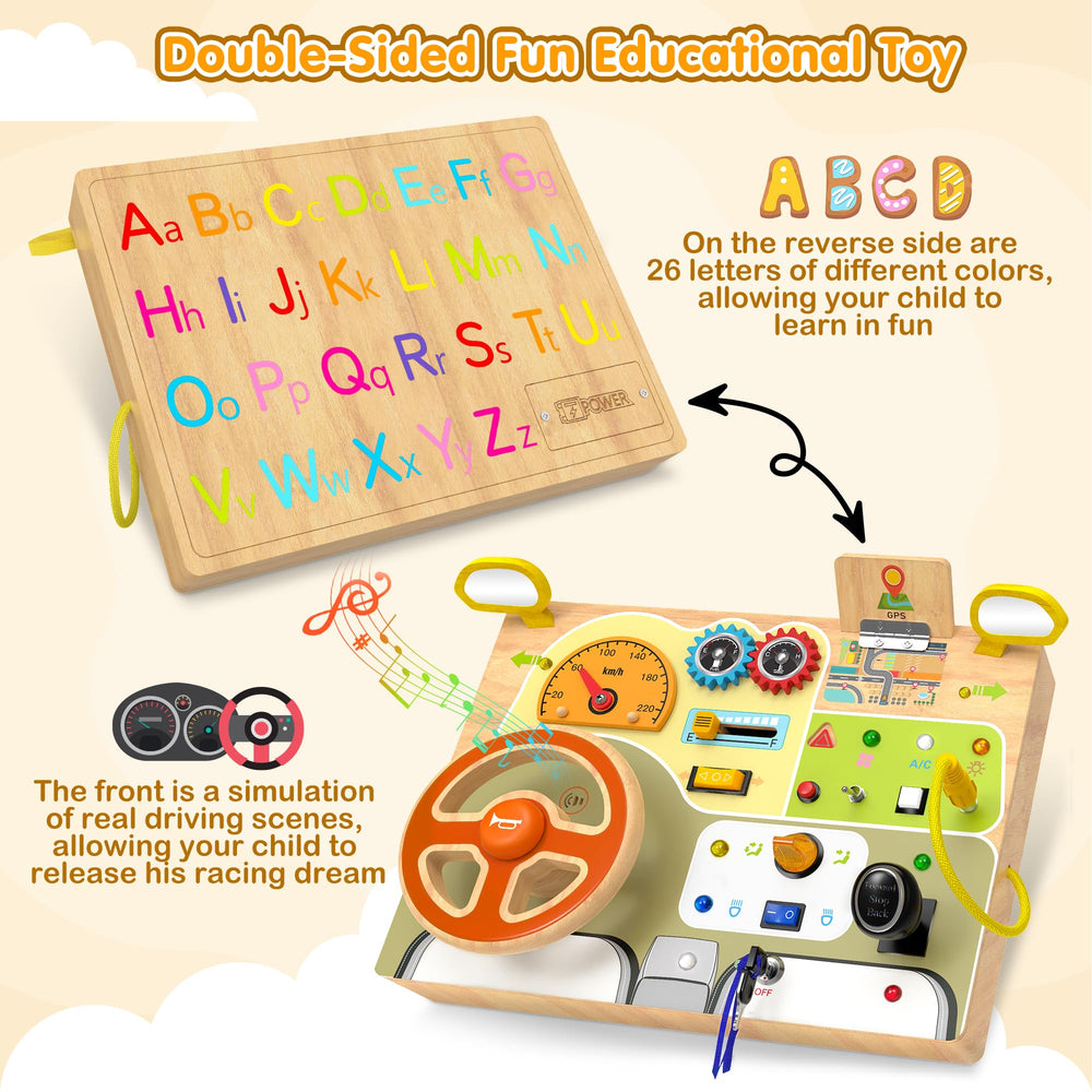 Operation lever and dashboard controls encourage detailed manipulation during play.