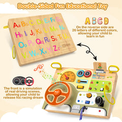 Operation lever and dashboard controls encourage detailed manipulation during play.
