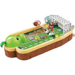JHESAOPlants and Zombies toy action figure in tabletop rugby setup for family play