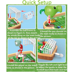 JHESAO Tabletop rugby slingshot game set shown in family play