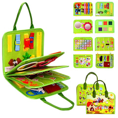 JHkim Busy Board daily dressing page for fine motor skills on the go