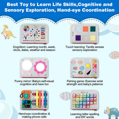 JHkim Busy Board Felt-Construction; soft, durable material for active toddlers.