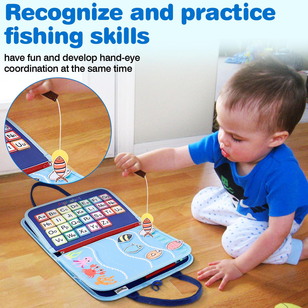 JHkim Busy Board mirror to encourage self-awareness during sensory exploration