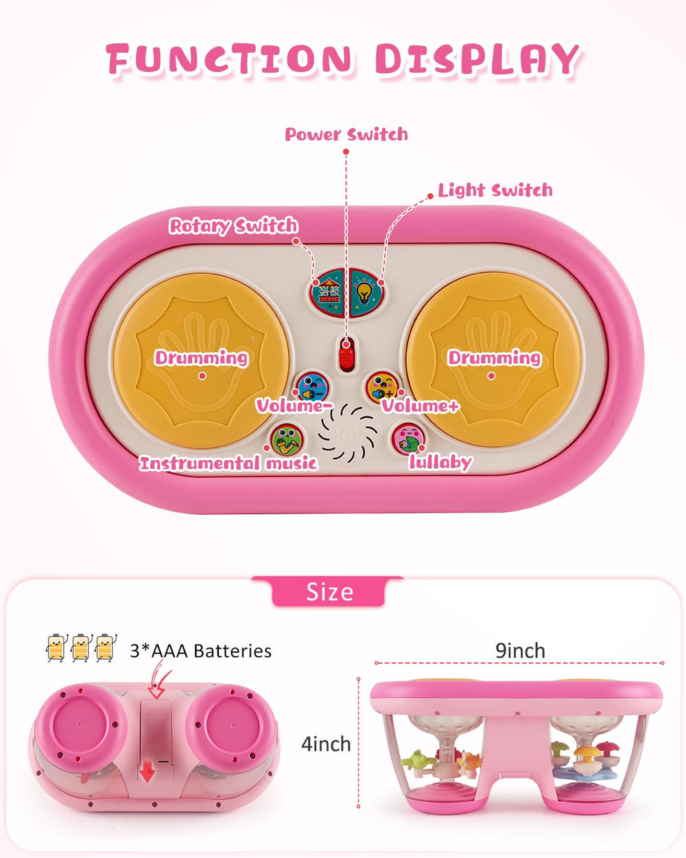 Jhoprcin pink night-light offers seven colors for a cozy bedtime glow.
