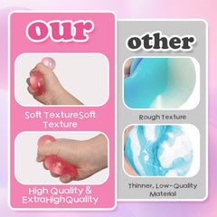 JIACAI crystal-clear ice look stress ball with glossy appearance and resistance