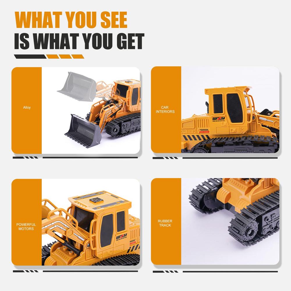 Jiakora remote loader with rubber tracks across varied terrain for realism