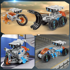 Jiakora robot kit gears and pistons close-up for mechanical exploration