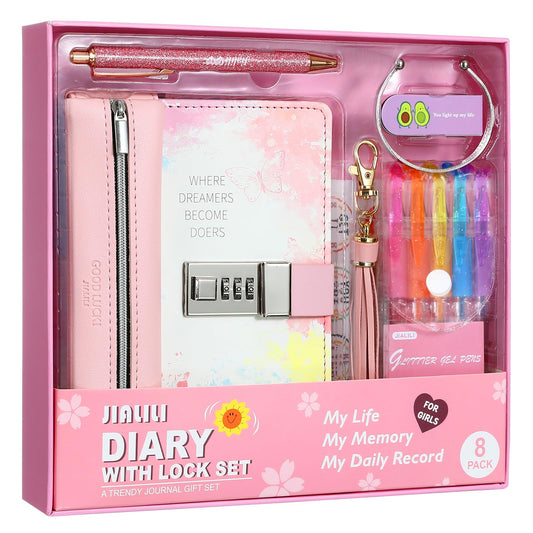 JIALILI diary with lock cover keeps secrets safely while traveling