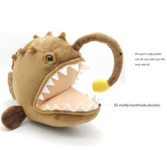 JIANEEXSQ deep-sea angler fish plush adds ocean vibe to rooms.