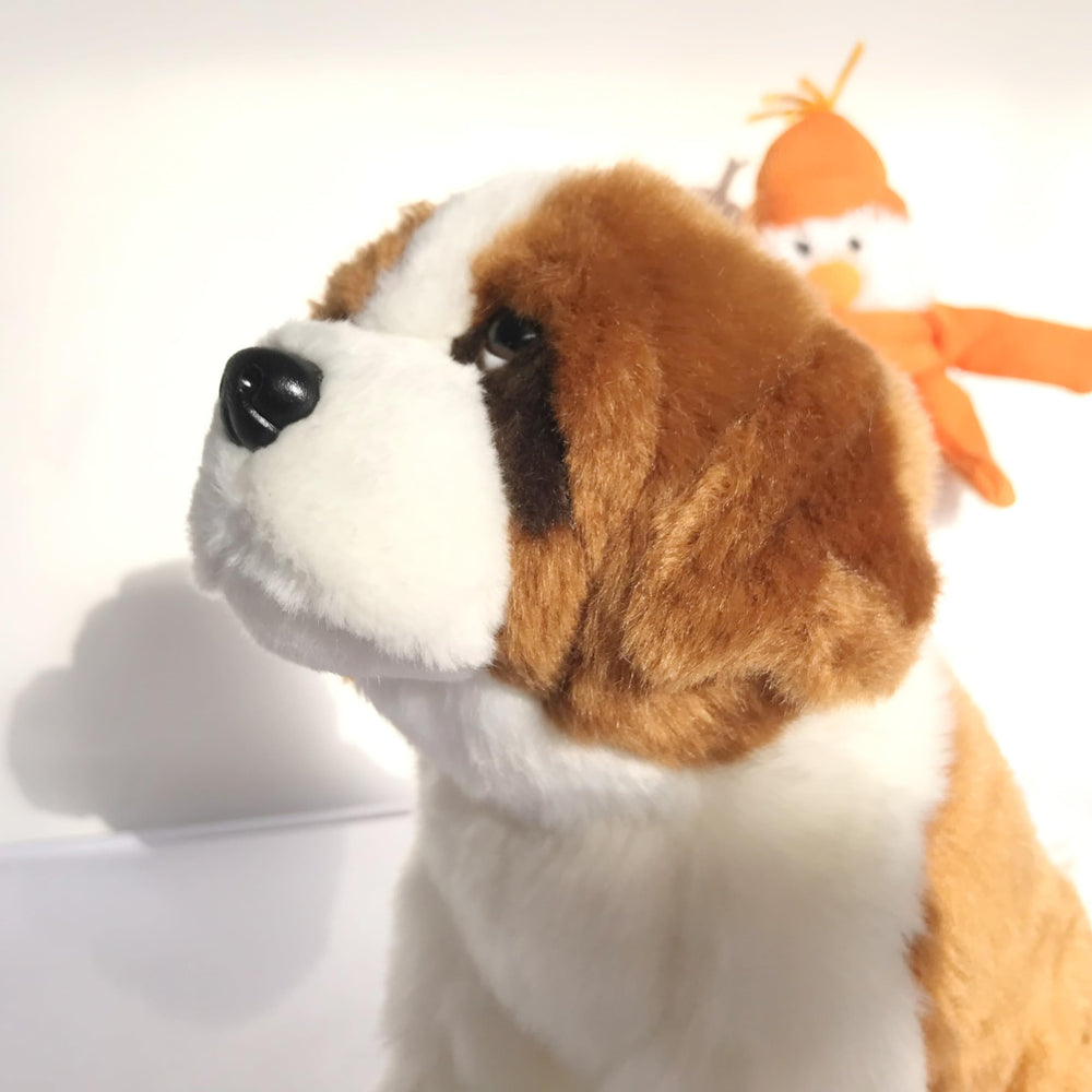 JIANEEXSQ Saint Bernard 10in hand-sized plush for easy cuddling