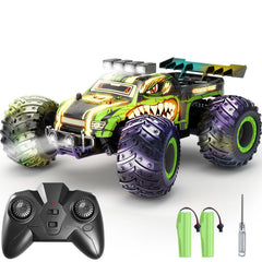 JICIFU Dino RC Monster Truck front view ready for rugged outdoor action