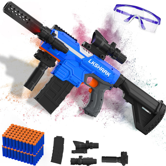 JIFTOK automatic foam blaster with scope for precise outdoor battles