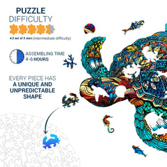 Jigfoxy animal-shaped puzzle featuring sturdy natural wood pieces