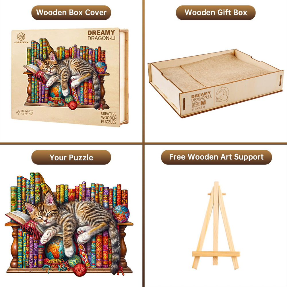 Jigfoxy elephant shaped wooden puzzle for adults, durable natural wood with vibrant images