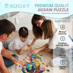 Jigfoxy family puzzle time invites shared concentration and collaboration.