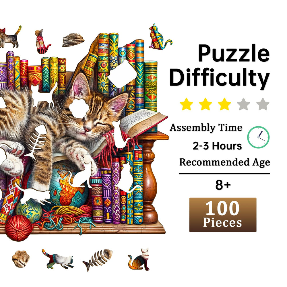 Jigfoxy fox shaped wooden puzzle for adults, sharpens focus and problem solving