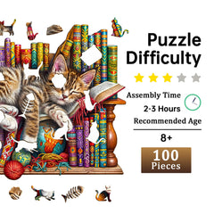 Jigfoxy fox shaped wooden puzzle for adults, sharpens focus and problem solving