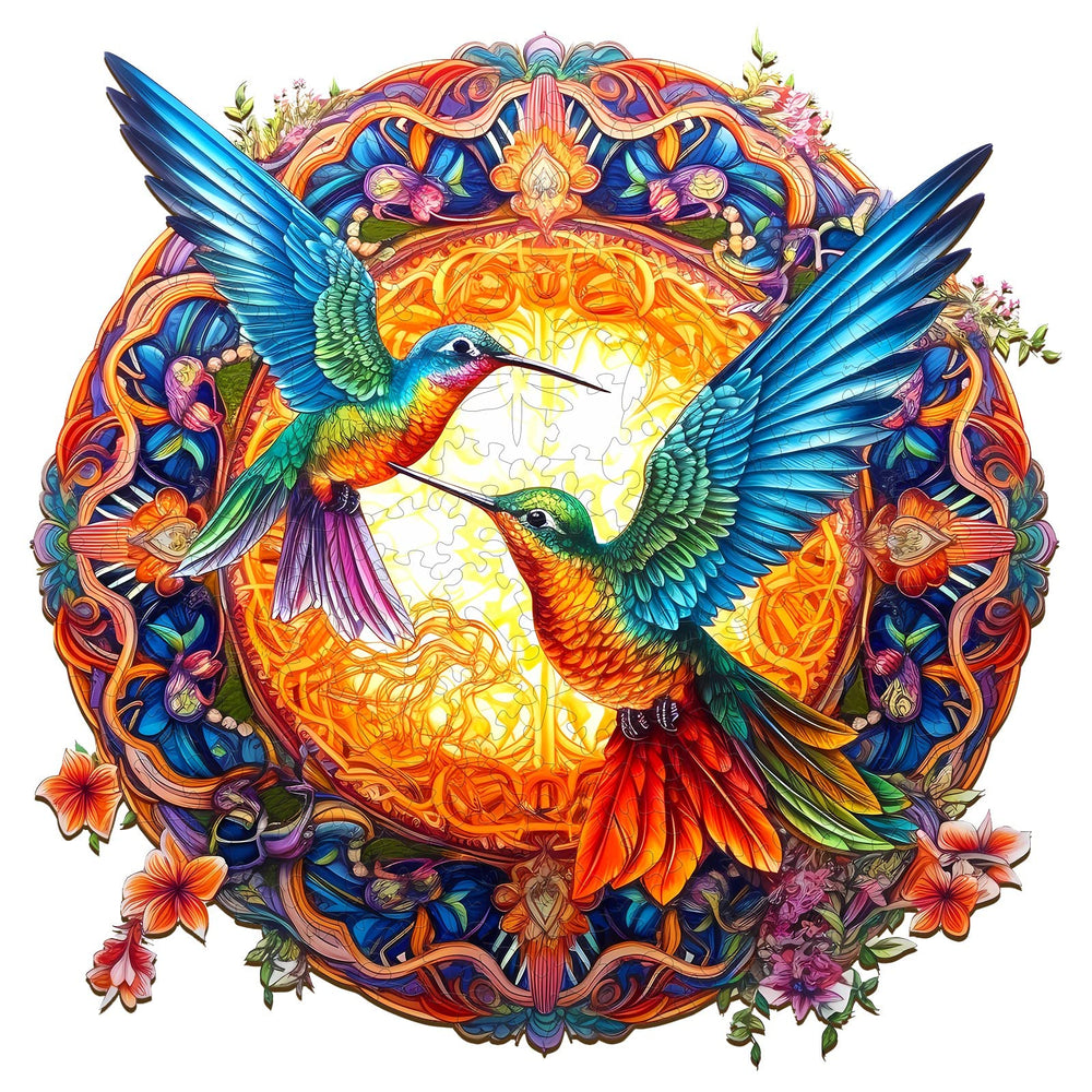 Jigfoxy hummingbird puzzle piece with precise laser-cut edges for smooth assembly.