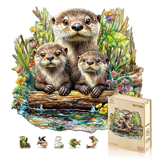 Jigfoxy otter puzzle in progress improves focus and calm.