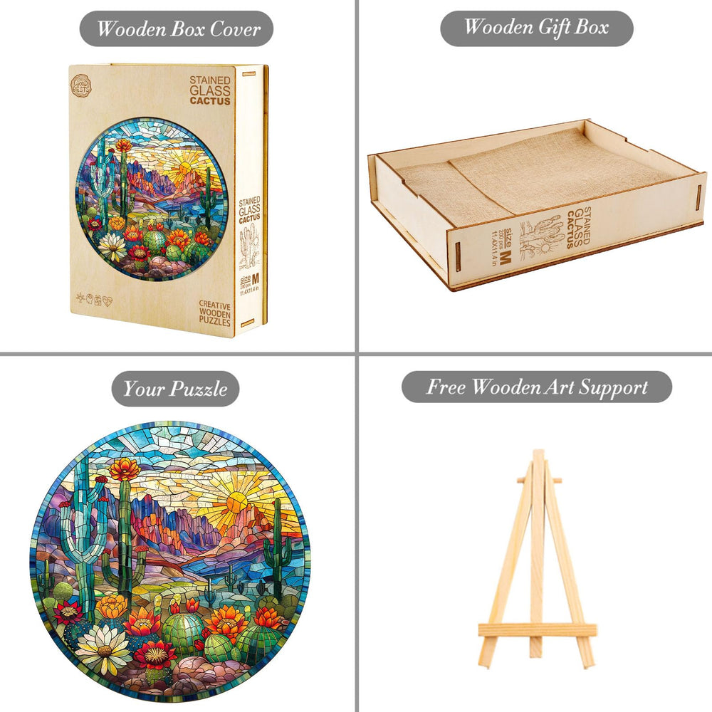 Puzzle assembly on a table with Jigfoxy 200-piece design ready to solve.