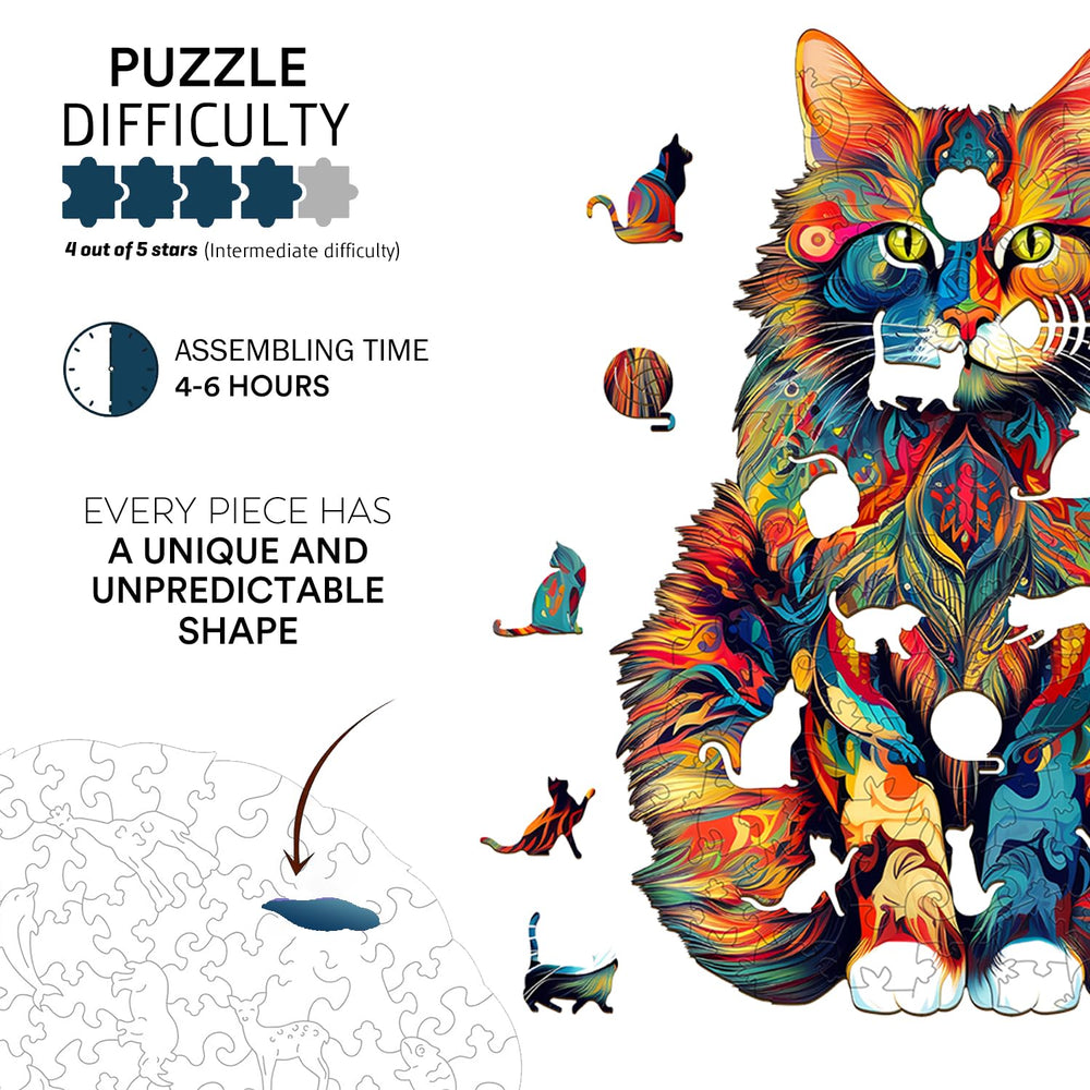 Jigfoxy wooden animal puzzle lion-shaped—family-friendly activity that enhances cooperation and problem-solving.