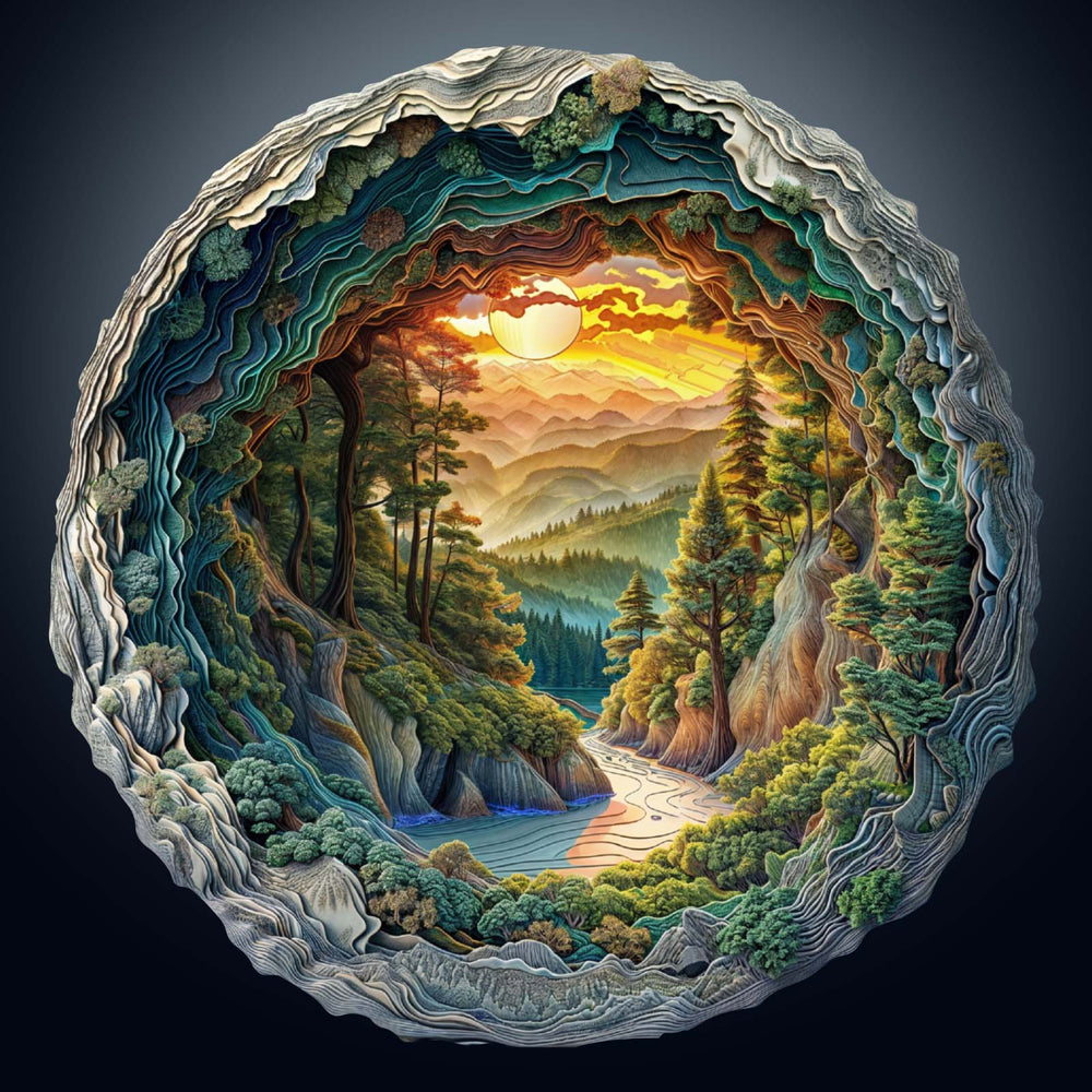Jigfoxy wooden puzzle adult forest 3D scene ideal for mindful challenge