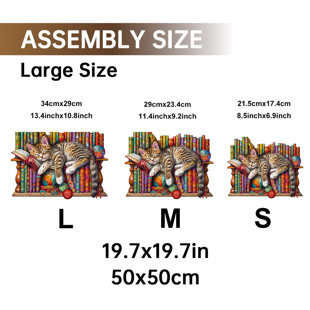 Jigfoxy puzzle display piece shows finished art with warm wood tones.