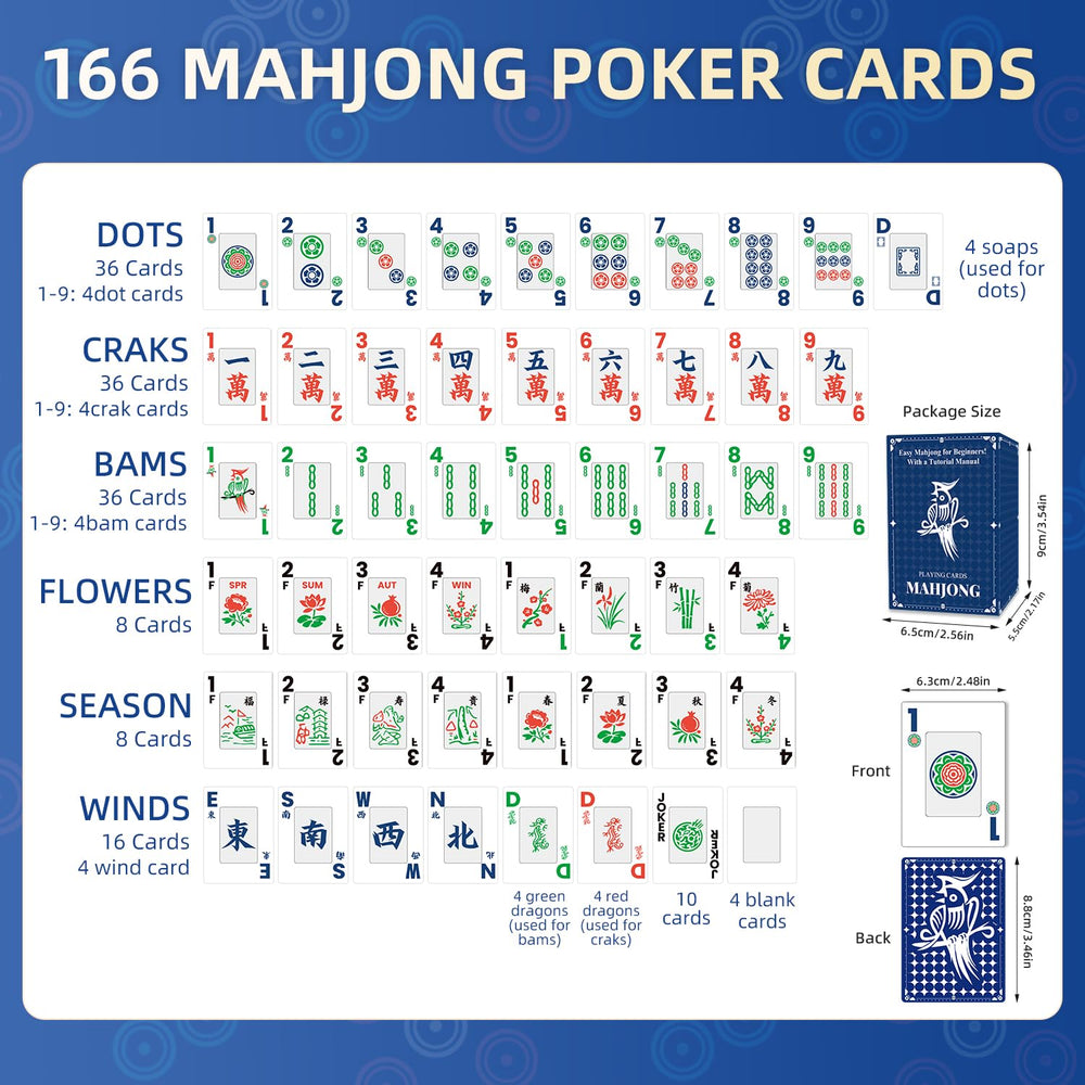 JIHUIJOY family-friendly 166-pcs Mahjong cards invite shared fun.