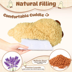 JILPAK 8.5 inch plush size for lap, back, or abdomen.