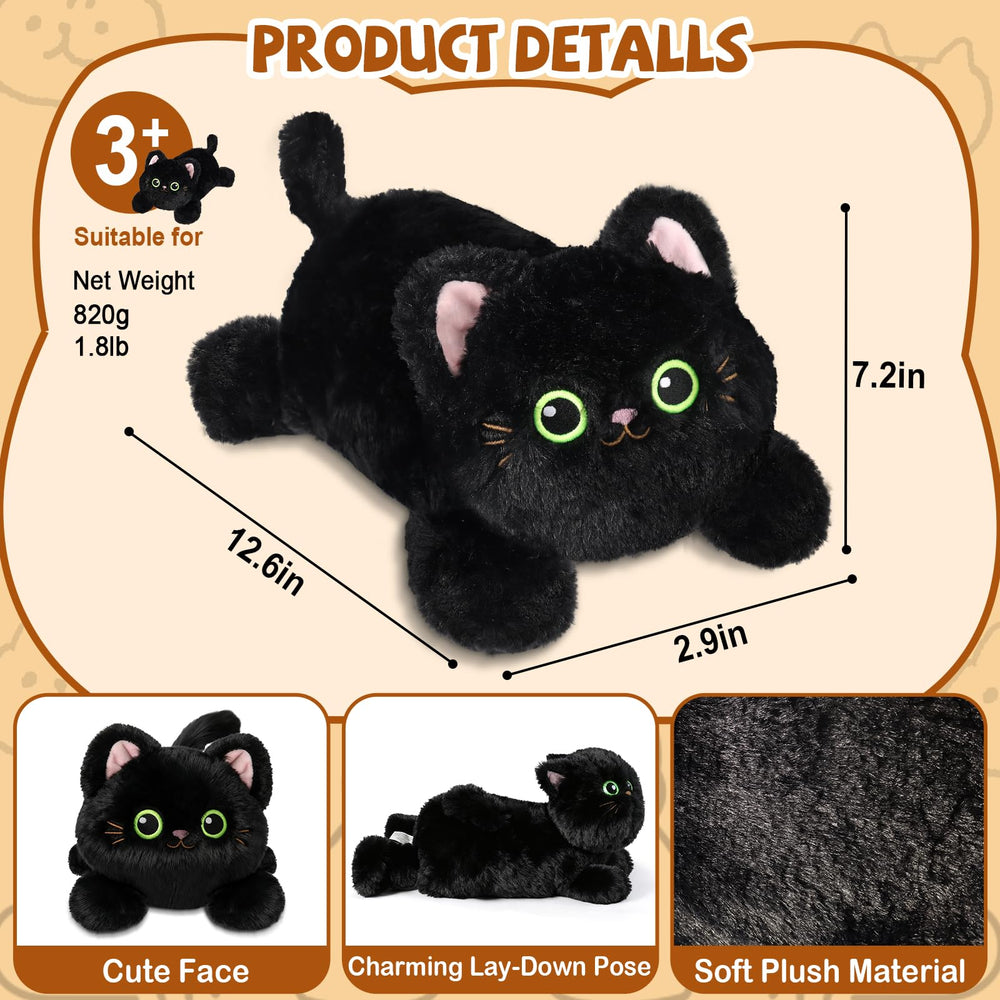 JILPAK cat plush with bright embroidery and eyes for a cozy look.
