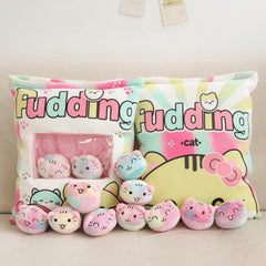 JILPAK Cat Plush Pillow with PP cotton filling for fluffy comfort
