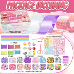 Jimcii Nano Tape Bubble Kit colorful tapes enable DIY bubble art projects.