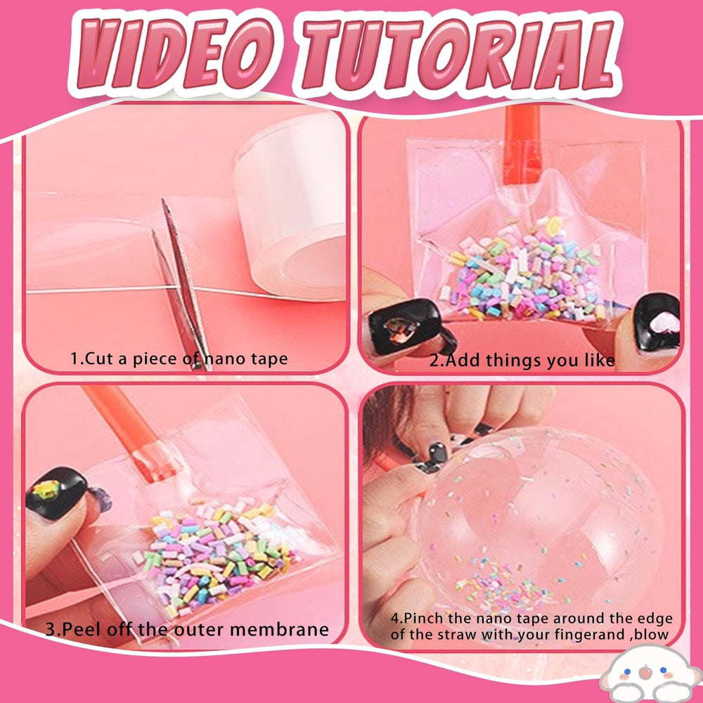 Jimcii Nano Tape Bubble Kit kids playing with bubbles demonstrates safe, imaginative activity.