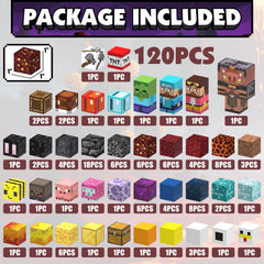 JIMI 120pcs magnetic blocks beginners build showcases colorful cubes for imaginative play