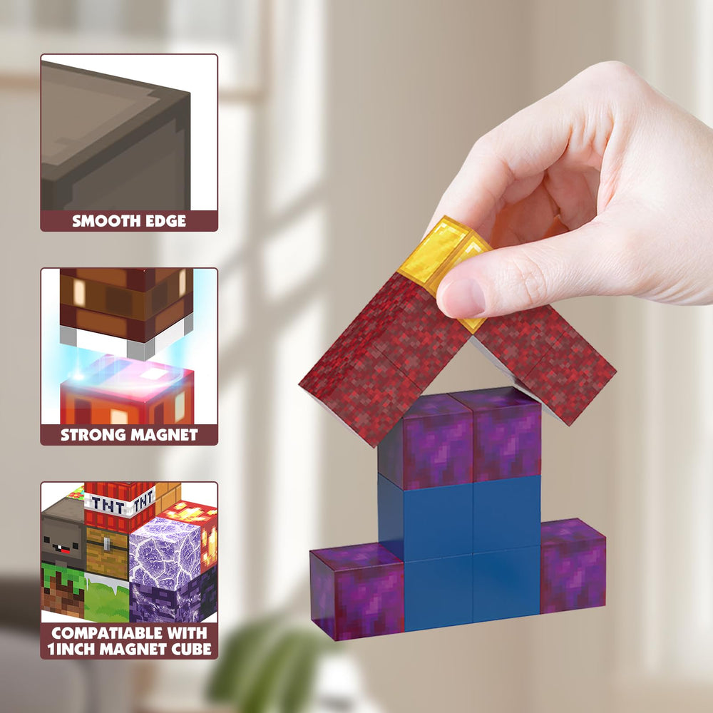 JIMI 120pcs magnetic blocks gift-box highlights ready-to-gift educational toy for birthdays