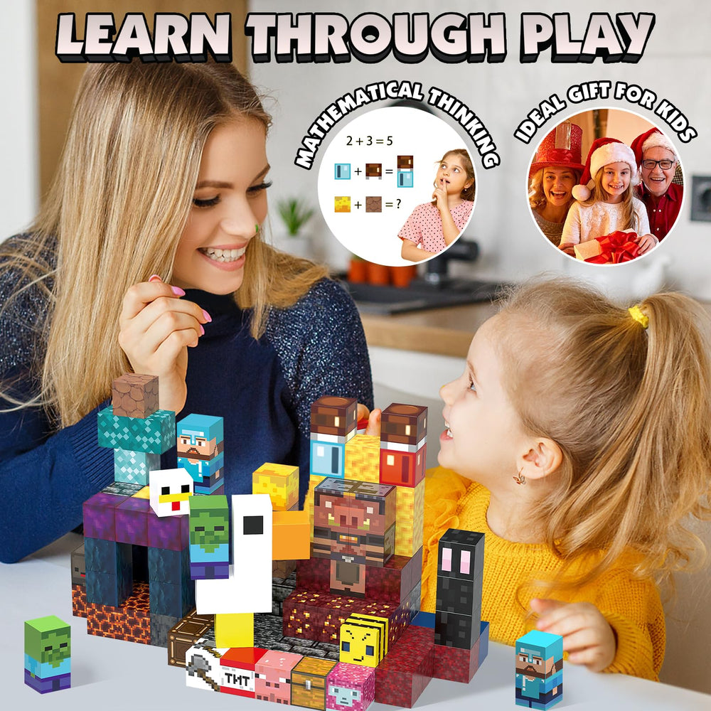 JIMI 120pcs magnetic blocks montessori-inspired set highlights sensory manipulation and color recognition