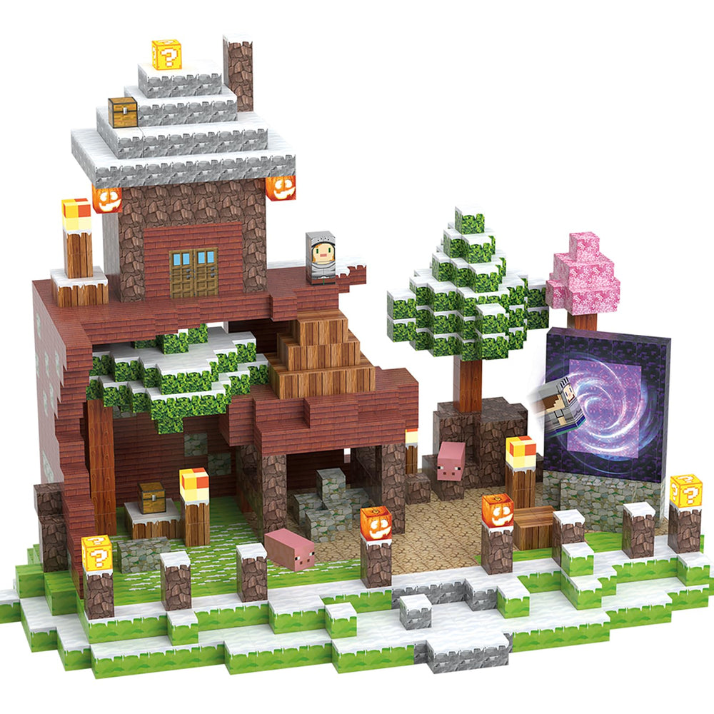 JIMI magnetic blocks 100-piece set builds diverse scenes for creative learning.
