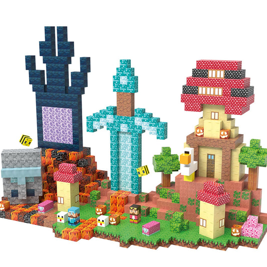 JIMI magnetic blocks 150pcs pile of blocks for imaginative open-ended play