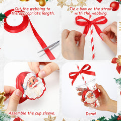 Jingmore Christmas paper straws complement festive drinks